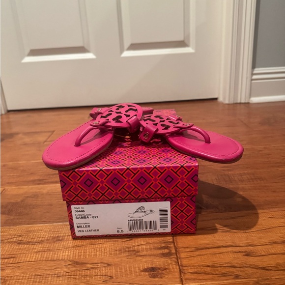 Tory Burch Pink Miller Sandals - Picture 1 of 3